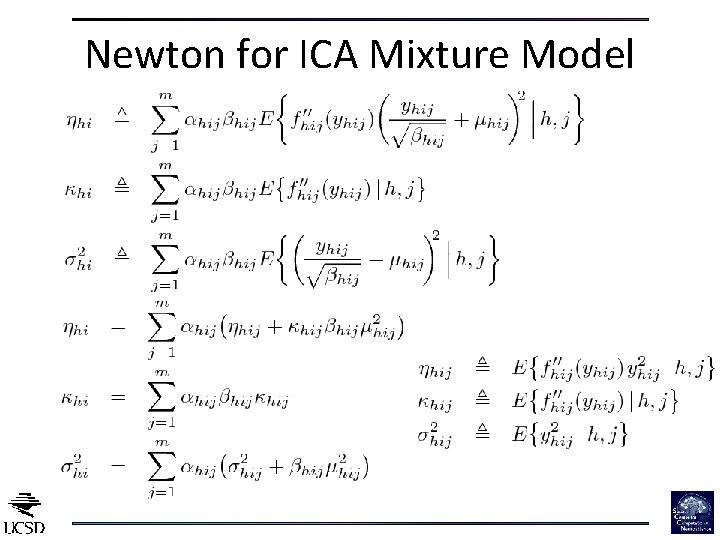 Newton for ICA Mixture Model 