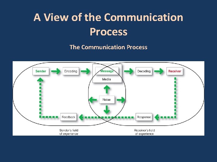 A View of the Communication Process The Communication Process 