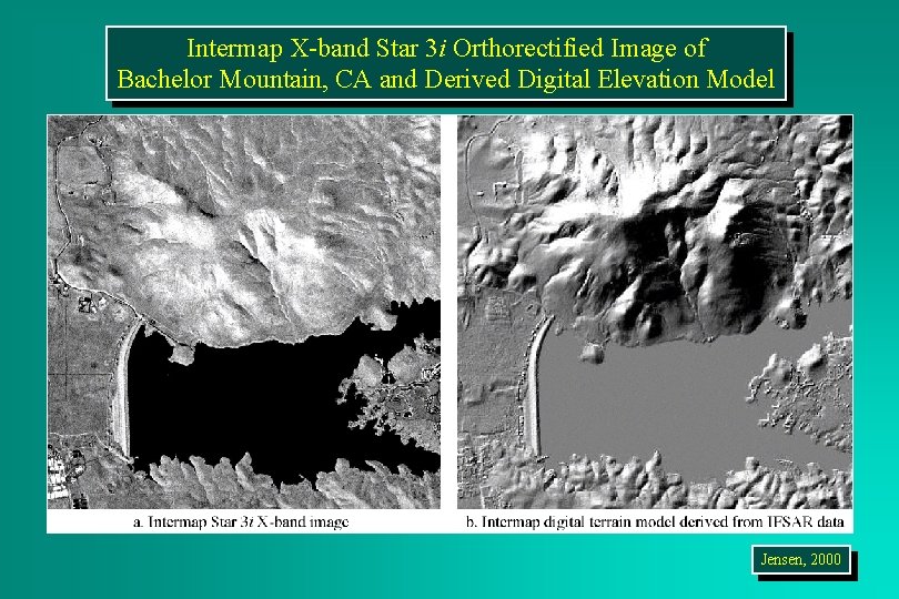 Intermap X-band Star 3 i Orthorectified Image of Bachelor Mountain, CA and Derived Digital