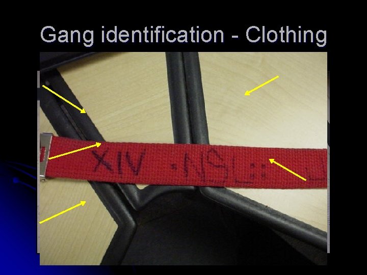 Gang identification - Clothing 