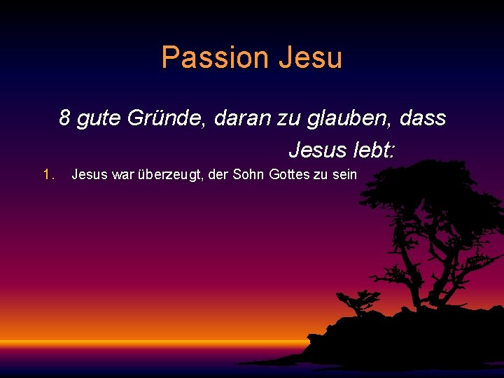 Passion Jesu 8 gute Gründe, daran zu glauben, dass Jesus lebt: 1. Jesus war