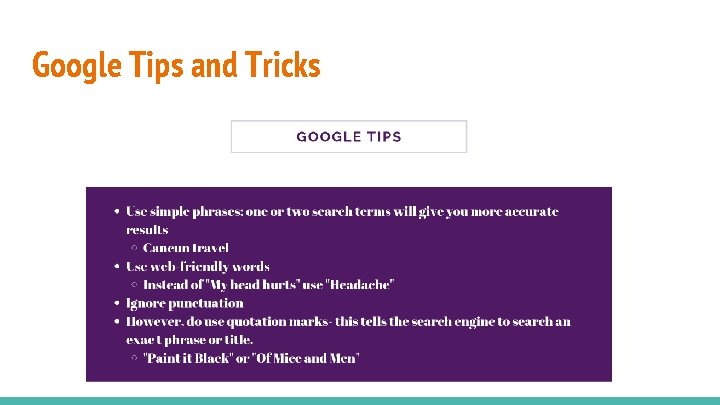 Google Tips and Tricks 