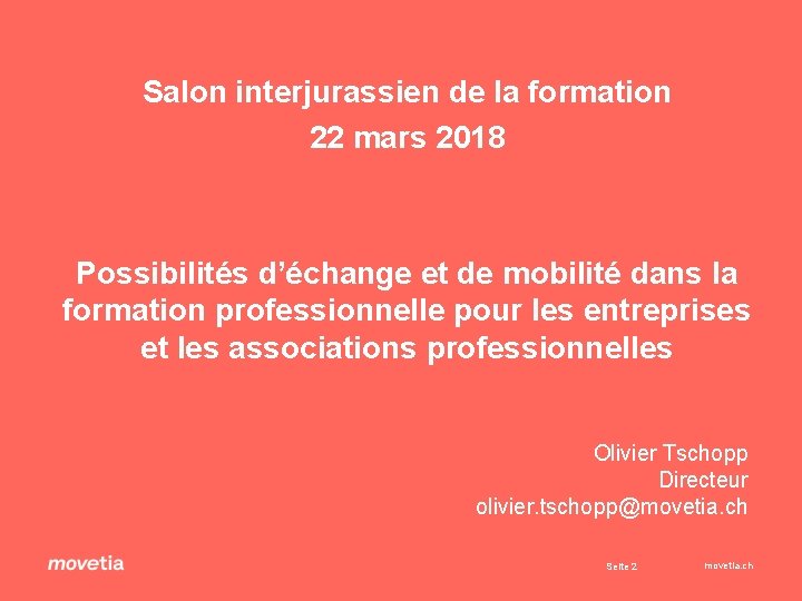 Salon interjurassien de la formation 22 mars 2018
