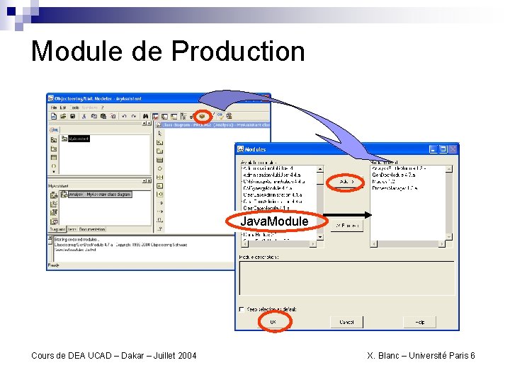 Module de Production Java. Module Cours de DEA UCAD – Dakar – Juillet 2004