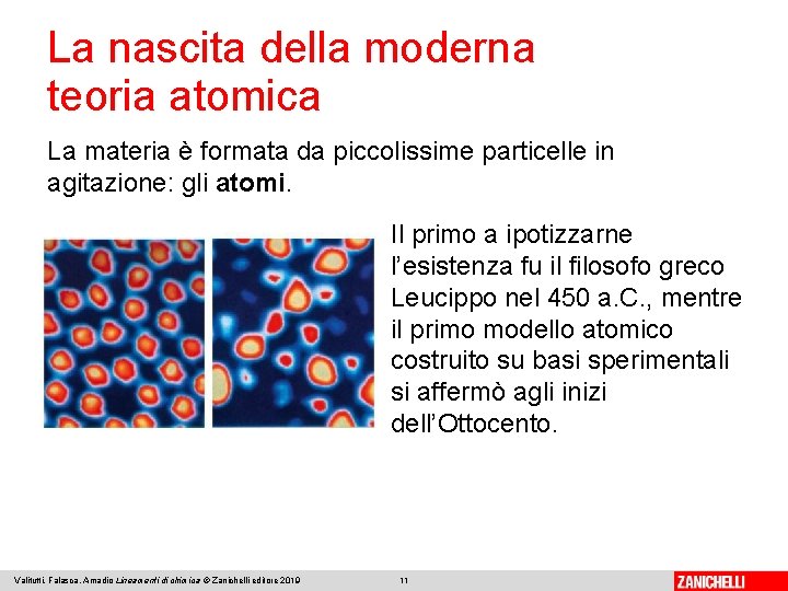 La nascita della moderna teoria atomica La materia è formata da piccolissime particelle in La nascita della moderna teoria atomica La materia è formata da piccolissime particelle in