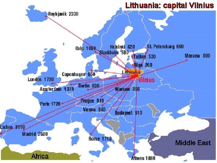 Lithuania: capital Vilnius 