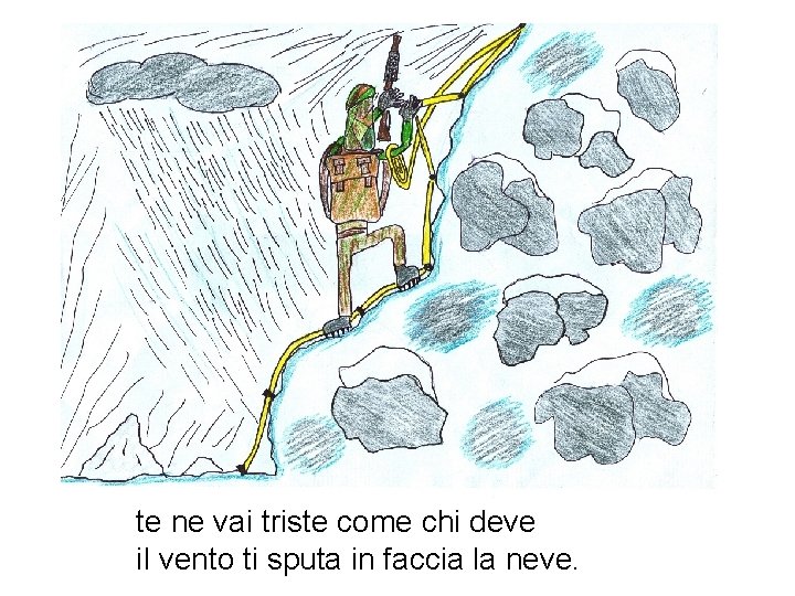 te ne vai triste come chi deve il vento ti sputa in faccia la te ne vai triste come chi deve il vento ti sputa in faccia la