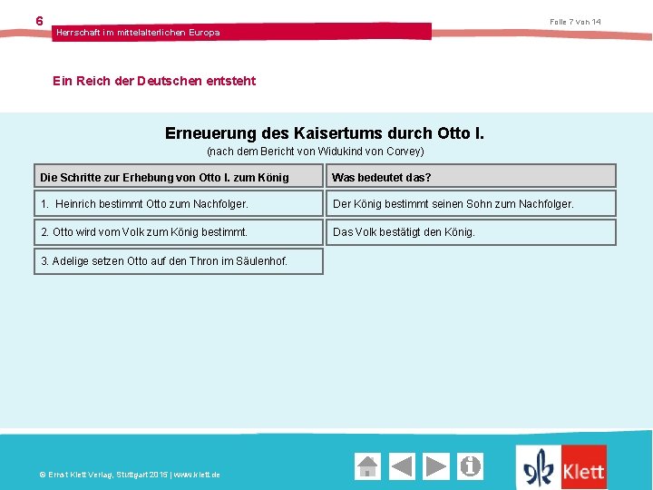 6 Folie 7 von 14 Herrschaft im mittelalterlichen Europa Ein Reich der Deutschen entsteht