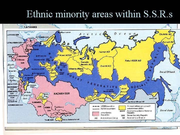 Ethnic minority areas within S. S. R. s 