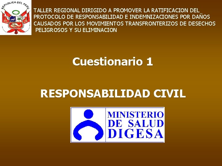 TALLER REGIONAL DIRIGIDO A PROMOVER LA RATIFICACION DEL PROTOCOLO DE RESPONSABILIDAD E INDEMNIZACIONES POR