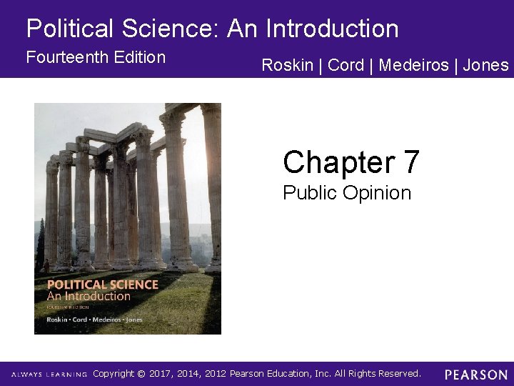 Political Science: An Introduction Fourteenth Edition Roskin | Cord | Medeiros | Jones Chapter