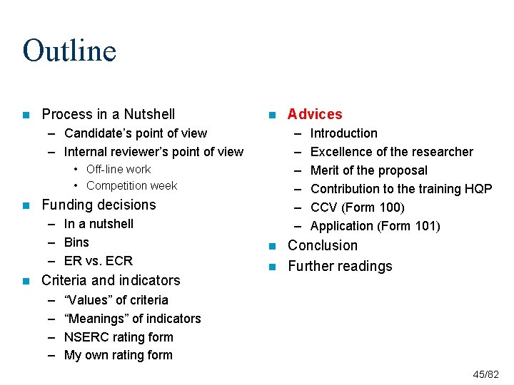 Outline n Process in a Nutshell n – Candidate’s point of view – Internal Outline n Process in a Nutshell n – Candidate’s point of view – Internal