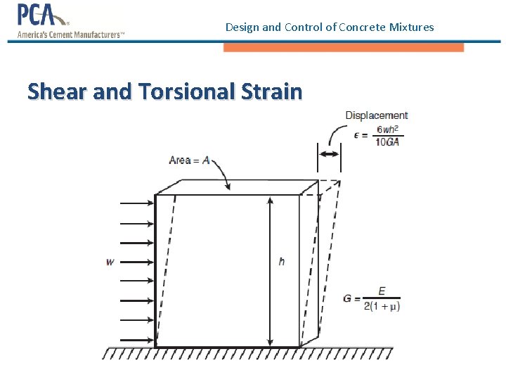 Design and Control of Concrete Mixtures Shear and Torsional Strain Design and Control of Concrete Mixtures Shear and Torsional Strain