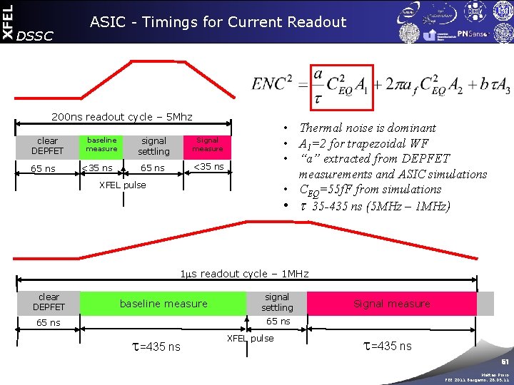 XFEL DSSC ASIC - Timings for Current Readout 200 ns readout cycle – 5