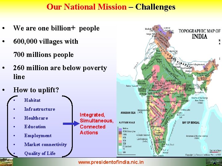 Our National Mission – Challenges • We are one billion+ people • 600, 000