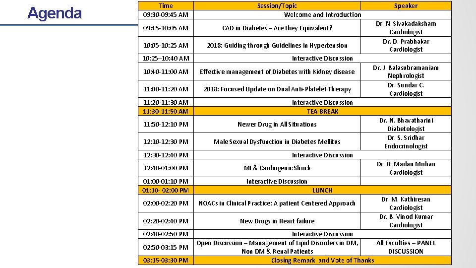 Agenda Time 09: 30 -09: 45 AM Session/Topic Welcome and Introduction 09: 45 -10: Agenda Time 09: 30 -09: 45 AM Session/Topic Welcome and Introduction 09: 45 -10: