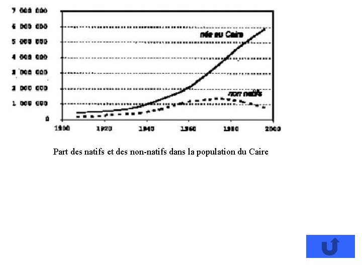 Part des natifs et des non-natifs dans la population du Caire 