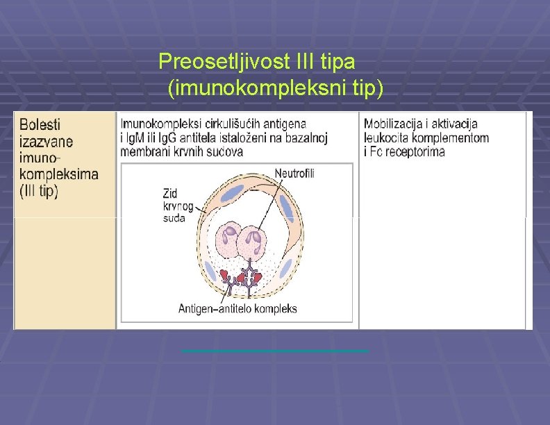 Preosetljivost III tipa (imunokompleksni tip) 