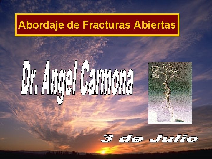 Abordaje de Fracturas Abiertas 