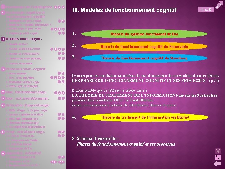 II Psychologie de l’intelligence 1 2 3 Psychologie cognitive et fonctionnement cognitif 1. Intelligence