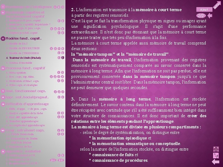 II Psychologie de l’intelligence 1 2 3 Psychologie cognitive et fonctionnement cognitif 1. Intelligence