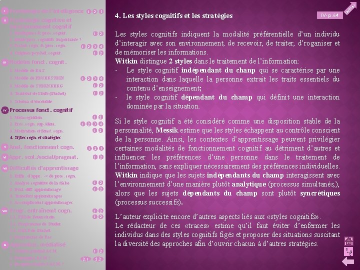 II Psychologie de l’intelligence 1 2 3 Psychologie cognitive et fonctionnement cognitif 1. Intelligence