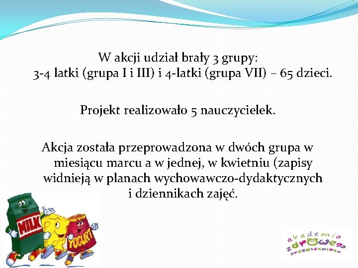 W akcji udział brały 3 grupy: 3 -4 latki (grupa I i III) i