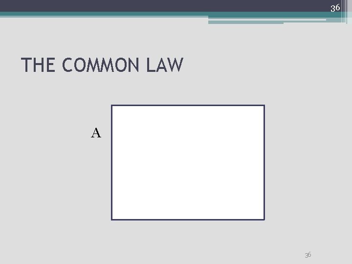 36 THE COMMON LAW A 36 