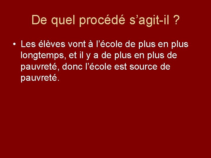 De quel procédé s’agit-il ? • Les élèves vont à l’école de plus en
