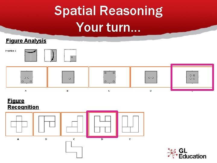Spatial Reasoning Your turn… Figure Analysis Figure Recognition 