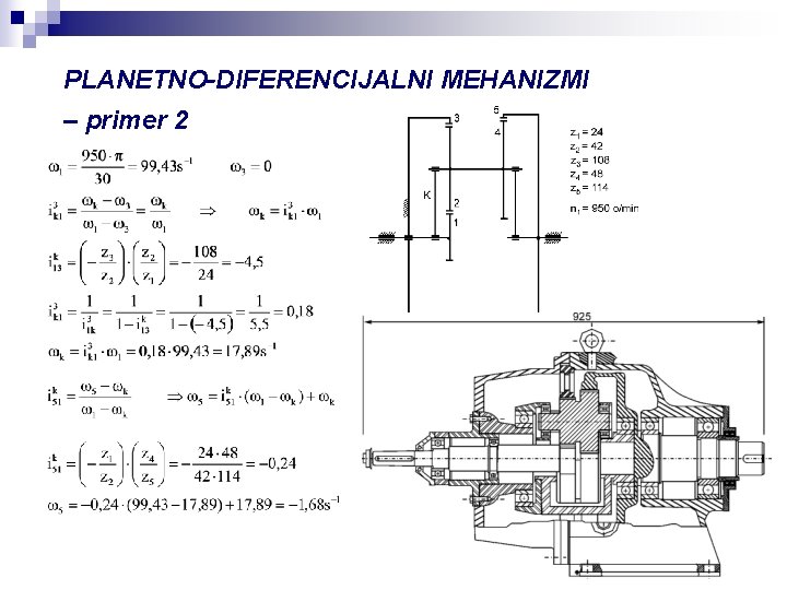 PLANETNO-DIFERENCIJALNI MEHANIZMI – primer 2 