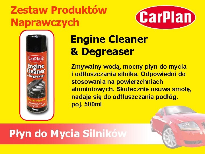 Zestaw Produktów Naprawczych Engine Cleaner & Degreaser Zmywalny wodą, mocny płyn do mycia i Zestaw Produktów Naprawczych Engine Cleaner & Degreaser Zmywalny wodą, mocny płyn do mycia i