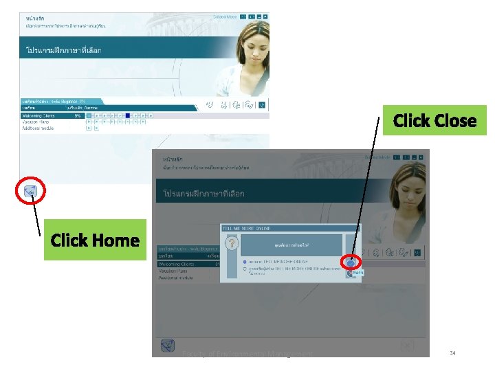 Click Close Click Home Faculty of Environmental Management 34 