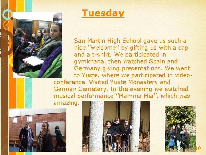 Tuesday San Martin High School gave us such a nice ‘’welcome’’ by gifting us