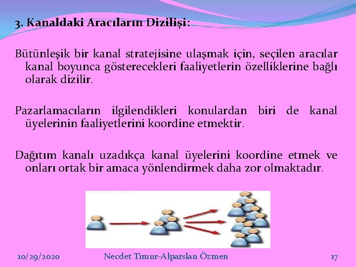 3. Kanaldaki Aracıların Dizilişi: Bütünleşik bir kanal stratejisine ulaşmak için, seçilen aracılar kanal boyunca