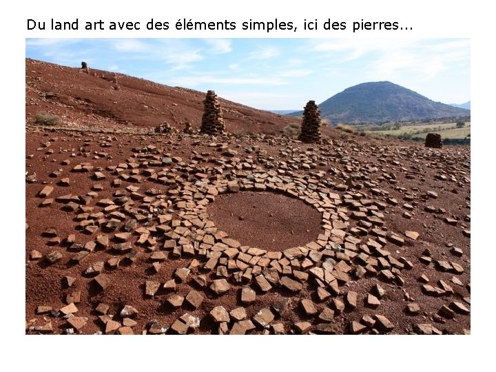 Du land art avec des éléments simples, ici des pierres. . . 