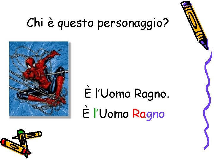 Chi è questo personaggio? È l’Uomo Ragno 