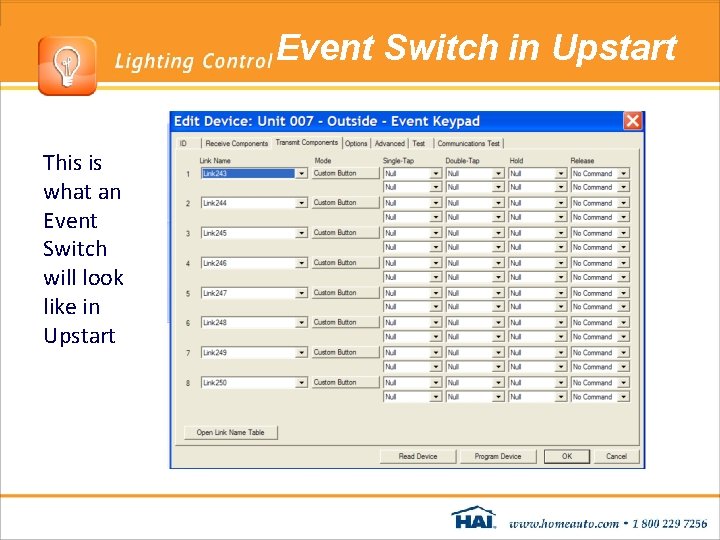 Event Switch in Upstart This is what an Event Switch will look like in Event Switch in Upstart This is what an Event Switch will look like in