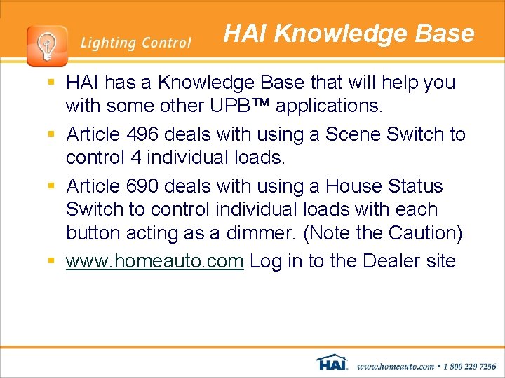HAI Knowledge Base § HAI has a Knowledge Base that will help you with HAI Knowledge Base § HAI has a Knowledge Base that will help you with