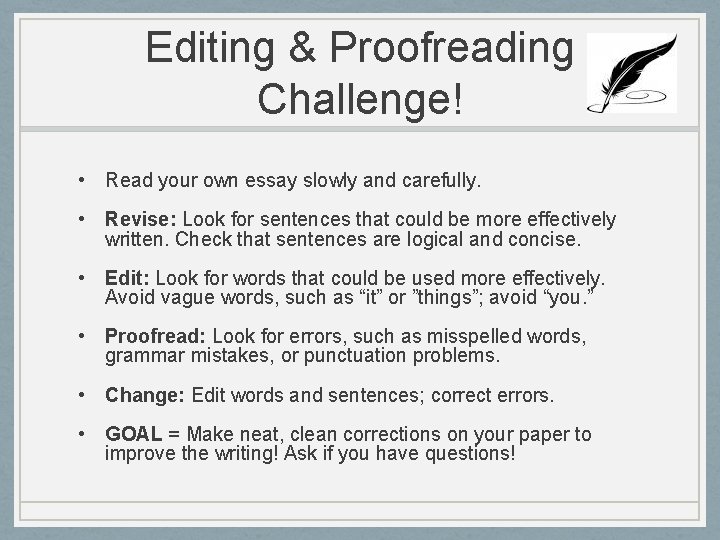 Editing And Proofreading What To Look For When