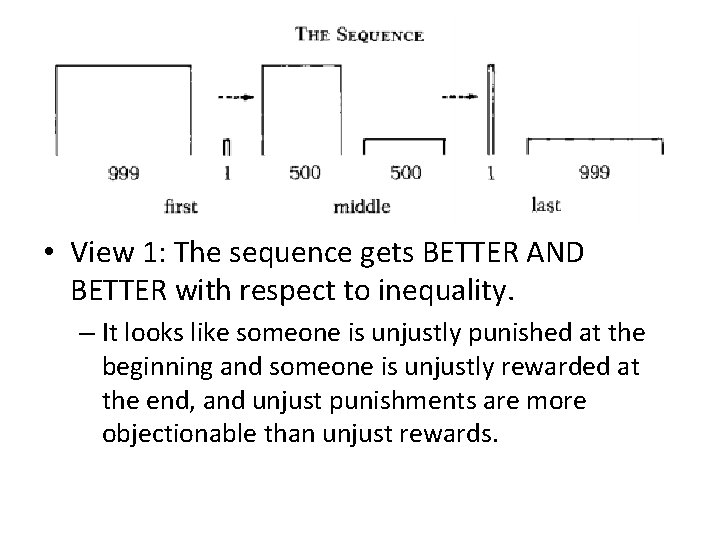 • View 1: The sequence gets BETTER AND BETTER with respect to inequality. • View 1: The sequence gets BETTER AND BETTER with respect to inequality.