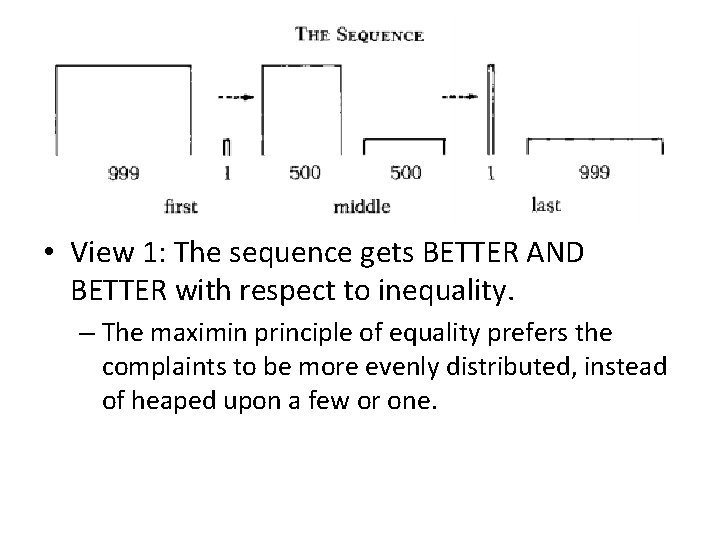• View 1: The sequence gets BETTER AND BETTER with respect to inequality. • View 1: The sequence gets BETTER AND BETTER with respect to inequality.