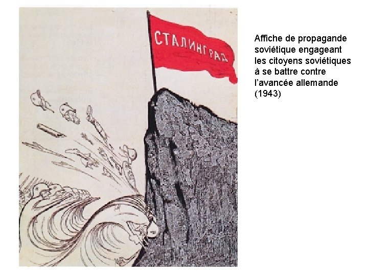 Affiche de propagande soviétique engageant les citoyens soviétiques à se battre contre l’avancée allemande Affiche de propagande soviétique engageant les citoyens soviétiques à se battre contre l’avancée allemande