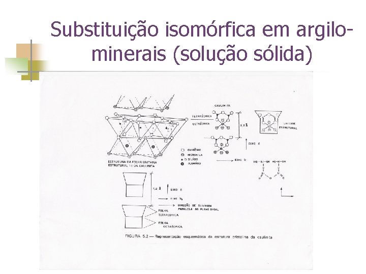 Substituição isomórfica em argilominerais (solução sólida) 