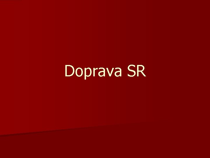 Doprava SR 