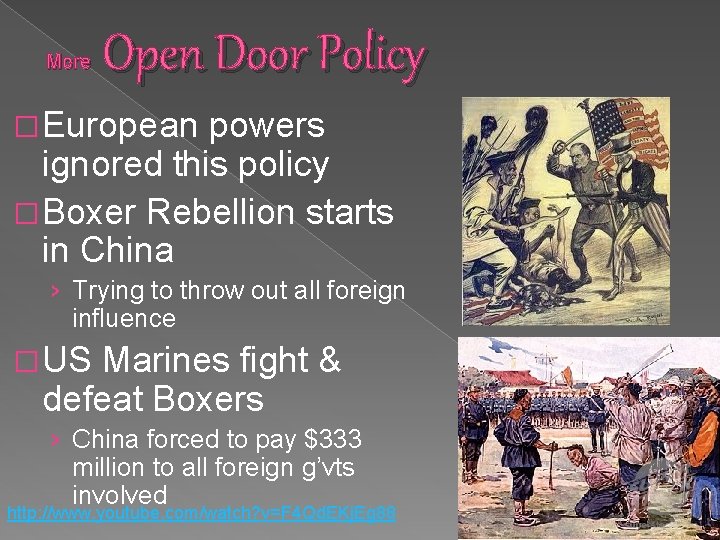 More Open Door Policy � European powers ignored this policy � Boxer Rebellion starts