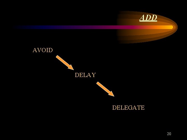 ADD AVOID DELAY DELEGATE 20 