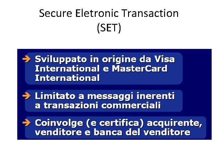 Secure Eletronic Transaction (SET) 
