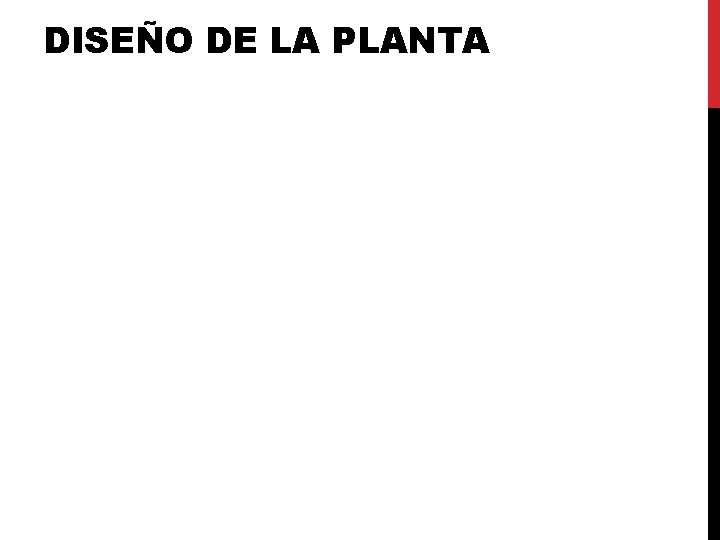 DISEÑO DE LA PLANTA DISEÑO DE LA PLANTA