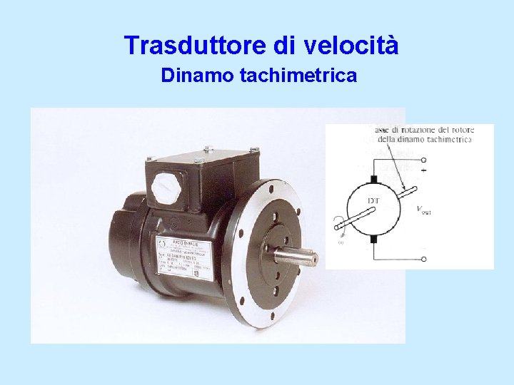 Trasduttore di velocità Dinamo tachimetrica 